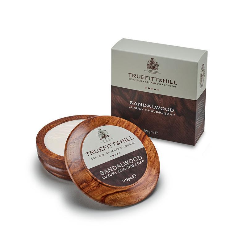 Shaving Soap Sandalwood 100gr in Wooden Bowl